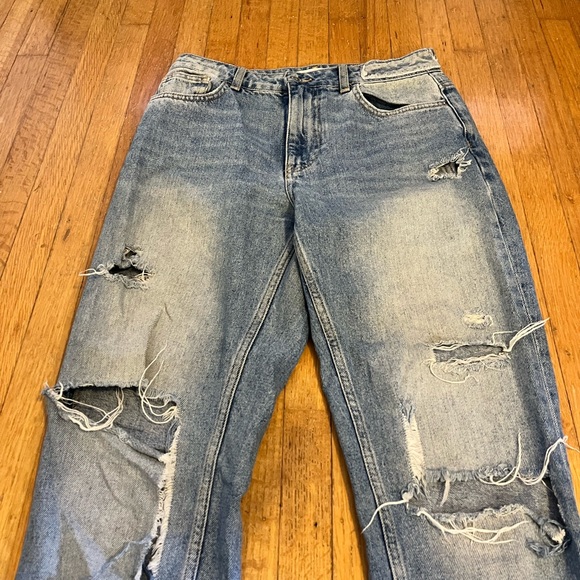 Zara Straight Leg Cuffed Jeans - Picture 2 of 5